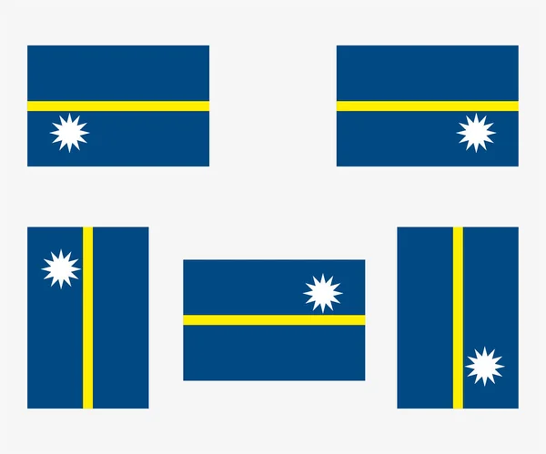 Bandera País Ilustrada Reflejada Rotada Nauru — Archivo Imágenes Vectoriales