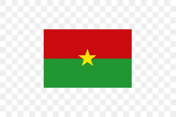 Ilustración Vectorial Bandera Sobre Fondo Transparente Burkina Faso — Vector de stock