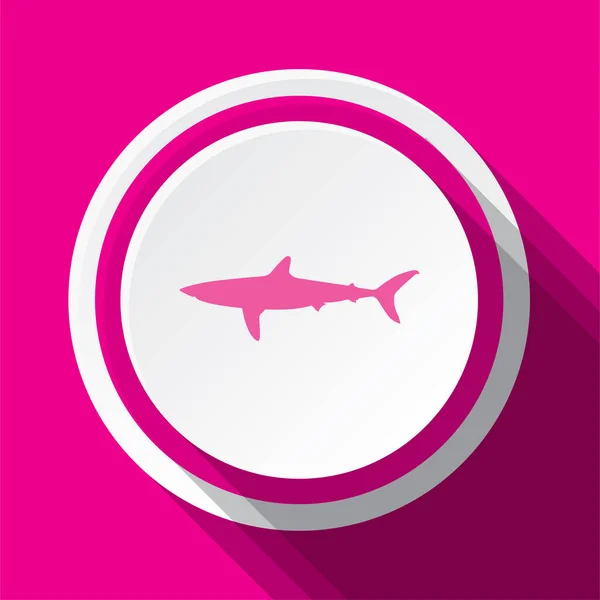 Розовый Круглый Вектор Рисунка Акулы — стоковый вектор