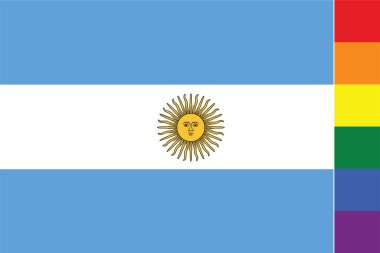 Arjantin için Resimli Bayrak