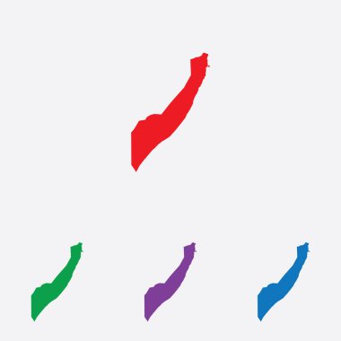Çok renkli Country Shape vektör çizimi. Somali