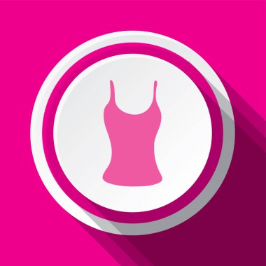 üst yeleğin pembe yuvarlak vektör simgesi tasarımı