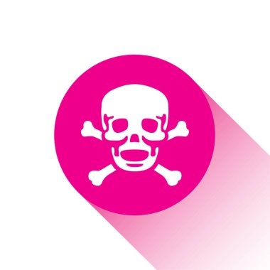 Pembe vektör simgesi veya Kurukafa ve Çapraz Kemik düğmesi.