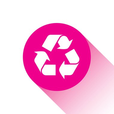 Pembe vektör simgesi veya Geri Dönüşüm düğmesi.
