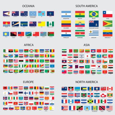 Dünyanın Resimli Ülke Bayrakları