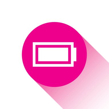 Pembe vektör simgesi veya pil düğmesi.