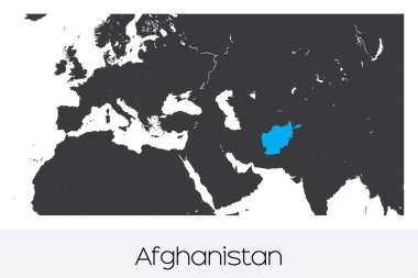 Afganistan 'ın Resimli Ülke Şekli