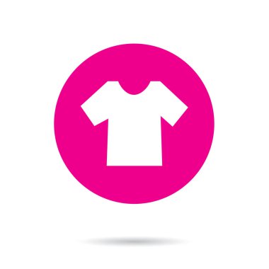 Pembe vektör simgesi veya T-Shirt düğmesi