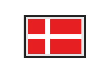 Danimarka bayrağının vektör illüstrasyonu