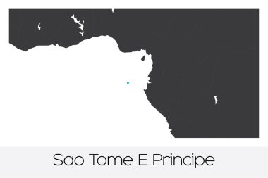 Sao Tome E Principe 'nin Resimli Ülke Şekli