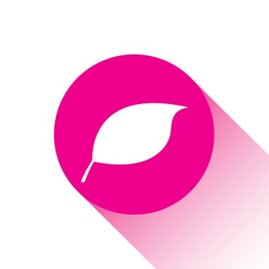 Pembe vektör simgesi veya Yaprak düğmesi