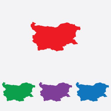 Çok renkli Country Shape vektör çizimi. Bulgaristan