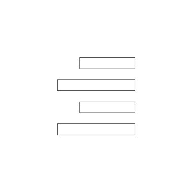 Right Align simple icon of a business