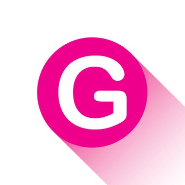 Pembe vektör simgesi veya G harfinin düğmesi