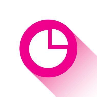 Pembe vektör simgesi veya Pie Chart patlaması