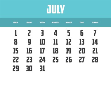 Bir Arkaplanda İzole Edilmiş Bir Takvim