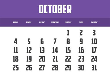 Bir Arkaplanda İzole Edilmiş Bir Takvim