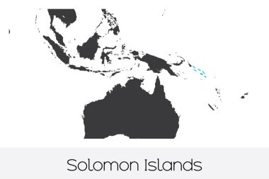 Solomon Adaları 'nın Resimli Ülke Şekli