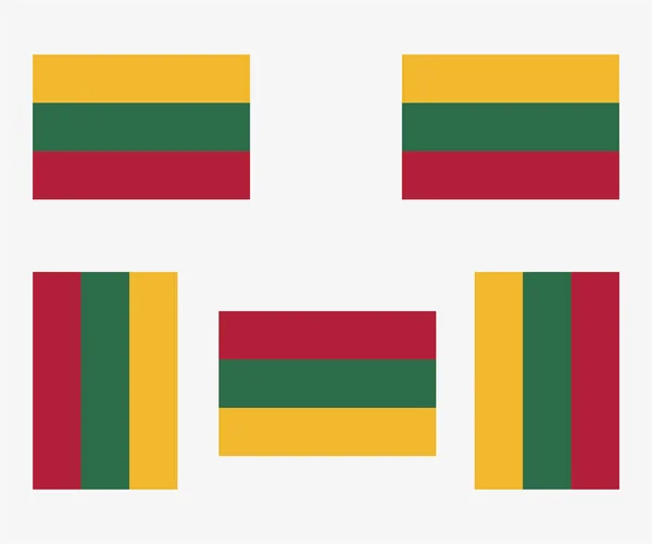 リトアニアの国旗が映し出され回転する様子 — ストックベクタ