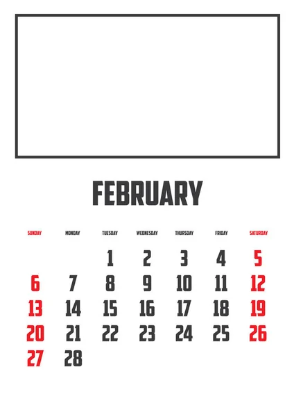 Kalender Isolerad Bakgrund — Stock vektor