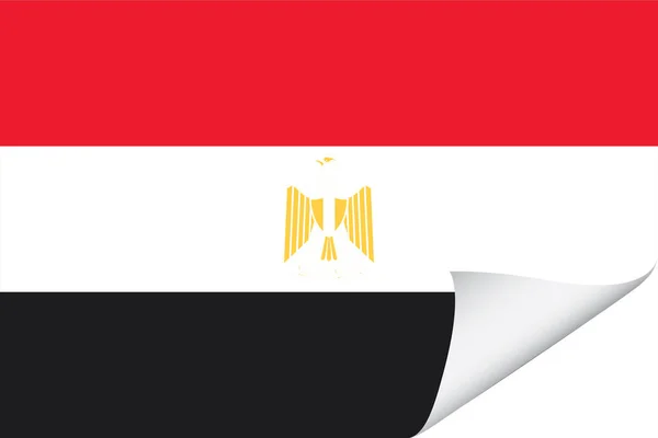 Illustrated Flag Country Egypt — Stock Vector