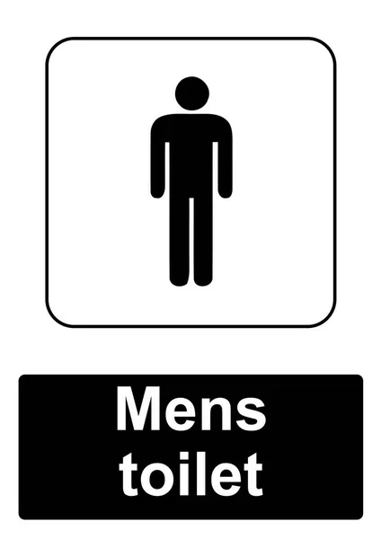 Panneau Information Publique Toilettes Pour Hommes — Image vectorielle