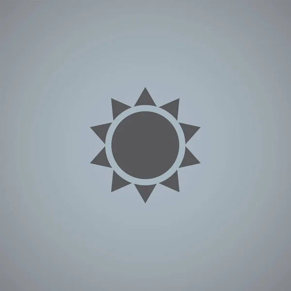 Sol Icono Vector Aislado Sobre Fondo Gris — Archivo Imágenes Vectoriales