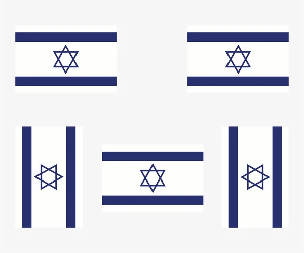 Иллюстрированный Флаг Страны Отраженный Повернутый Израилем — стоковый вектор