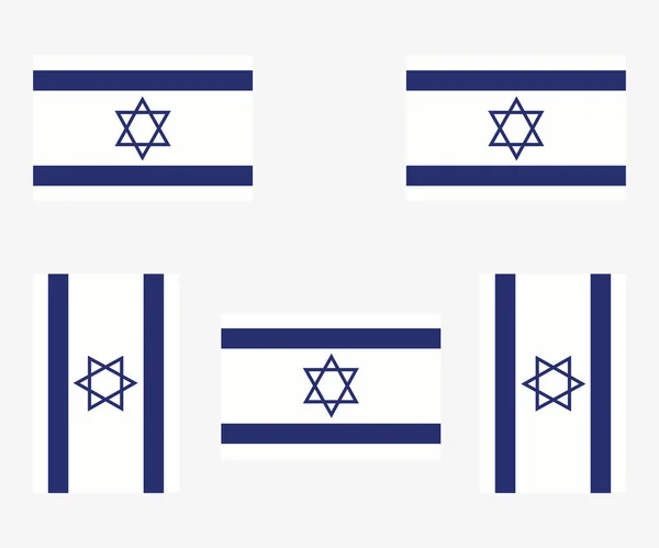 Drapeau Pays Illustré Réfléchi Tourné Israël — Image vectorielle