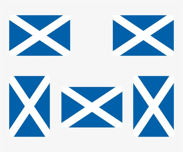 Bandeira Ilustrada País Refletida Girada Escócia — Vetor de Stock