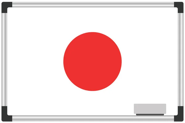 Japonya Için Beyaz Tahtada Resimli Bayrak — Stok Vektör