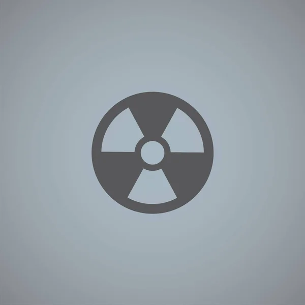 Иконка Радиоактивного Вектора Сером Фоне — стоковый вектор
