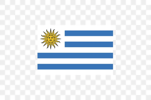 Vektorillustration Der Flagge Auf Transparentem Hintergrund Uruguay — Stockvektor