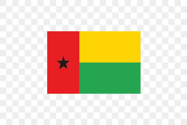 Illustration Vectorielle Drapeau Sur Fond Transparent Guinée Bissau — Image vectorielle