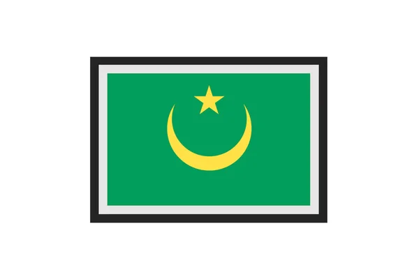 毛里塔尼亚国旗的矢量图解 — 图库矢量图片