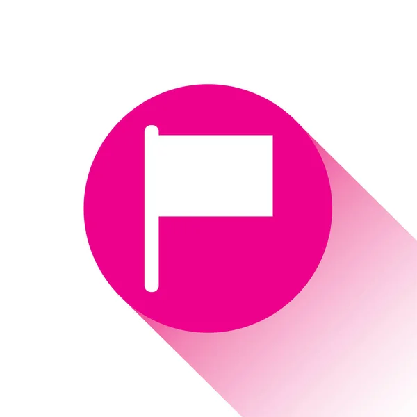 Ícone Vetor Rosa Botão Bandeira —  Vetores de Stock