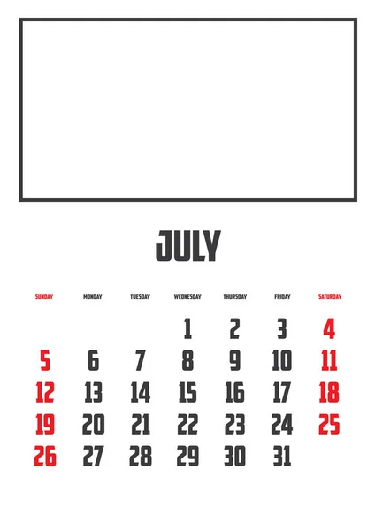 Calendário Isolado Plano Fundo — Vetor de Stock