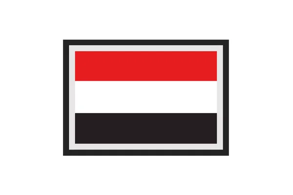 Vektorillustration Jemens Flagga — Stock vektor