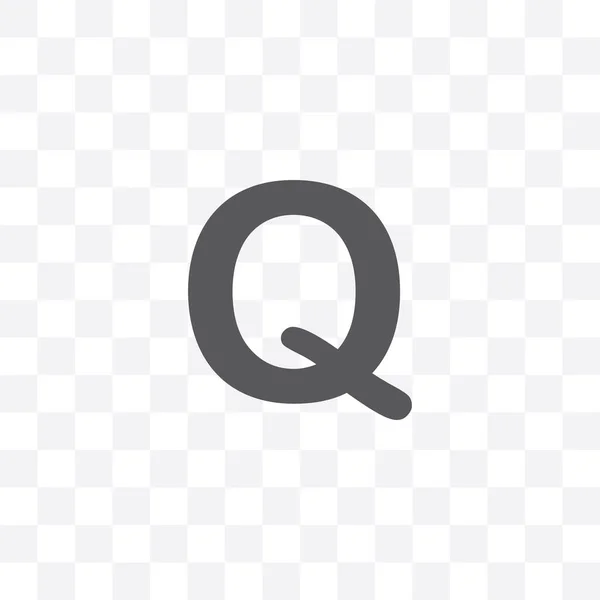 在透明背景下孤立的字母Q矢量图标 — 图库矢量图片