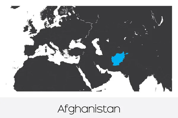 Ilustrowany Kształt Kraju Afganistanie — Wektor stockowy