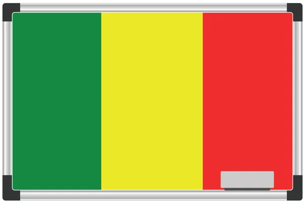 Ilustrovaná Vlajka Tabuli Pro Zemi Mali — Stockový vektor