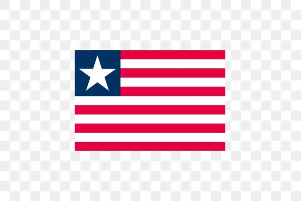 Vektorillustration Der Flagge Auf Transparentem Hintergrund Liberia — Stockvektor