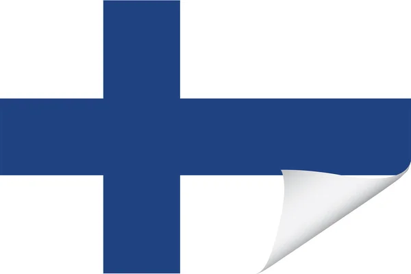 Geïllustreerde Vlag Voor Finland — Stockvector