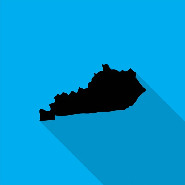 Vektorkarte Des Bundesstaates Kentucky — Stockvektor