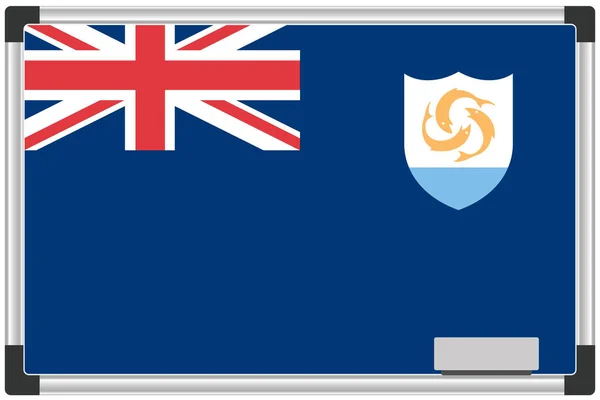 Bandeira Ilustrada Quadro Branco Para País Anguilla —  Vetores de Stock