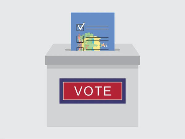 Estados Unidos América Voting Illustration State Vermont — Archivo Imágenes Vectoriales