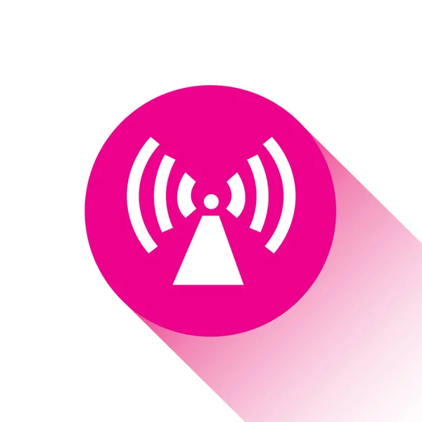 Рожевий Вектор Або Кнопка Радіовежі — стоковий вектор