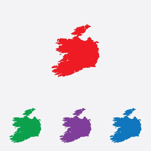 Vektorová Ilustrace Vícebarevného Tvaru Země Irsko — Stockový vektor