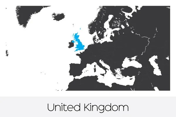 Illusztrált Ország Shape United Kingdom — Stock Vector