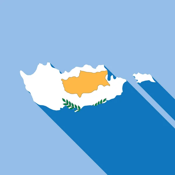概述国家Wint标志填充矢量插图 塞浦路斯 — 图库矢量图片